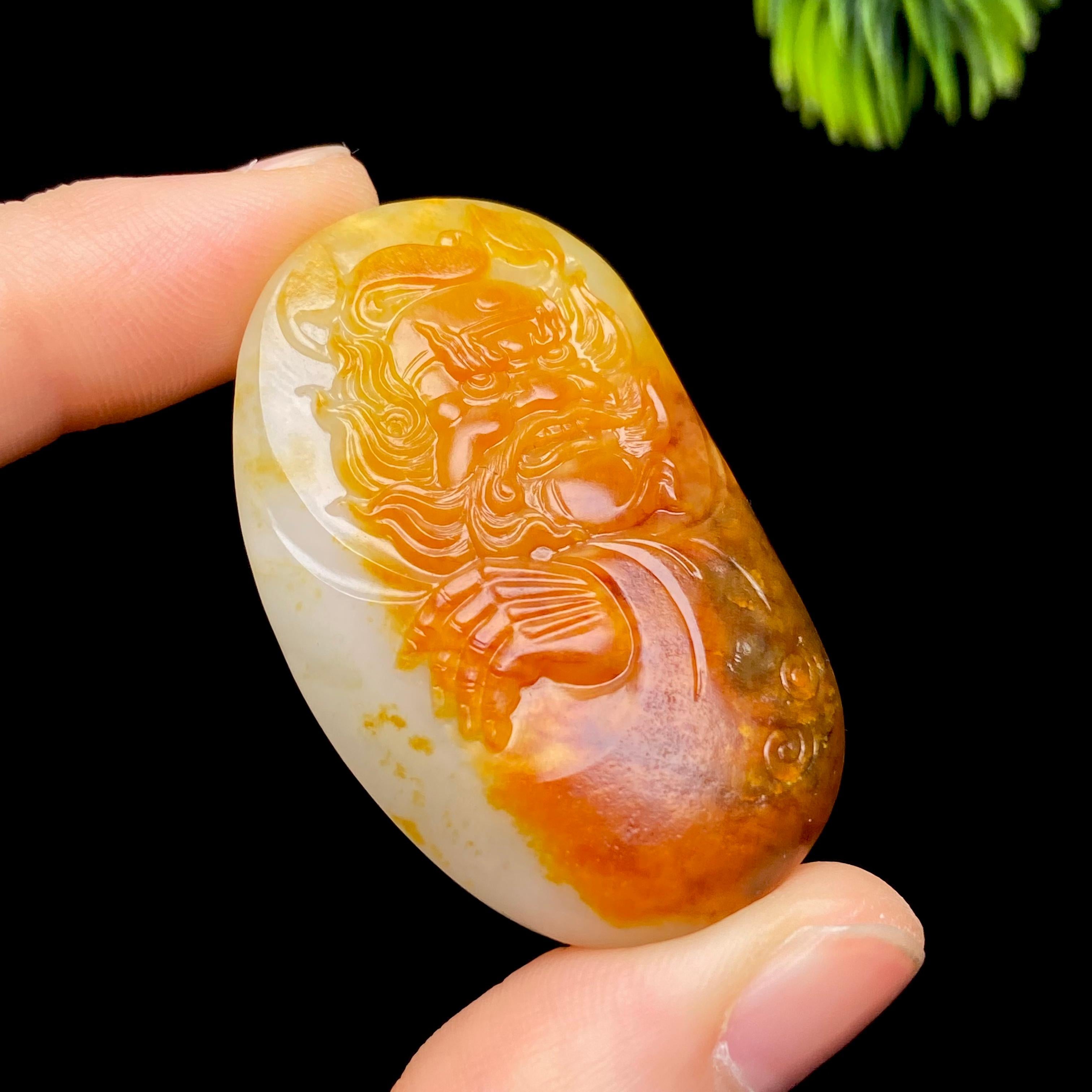 和田玉籽料钟馗（37.4g）