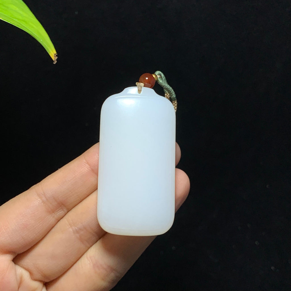 和田山料白玉无事牌挂件（37.7g）