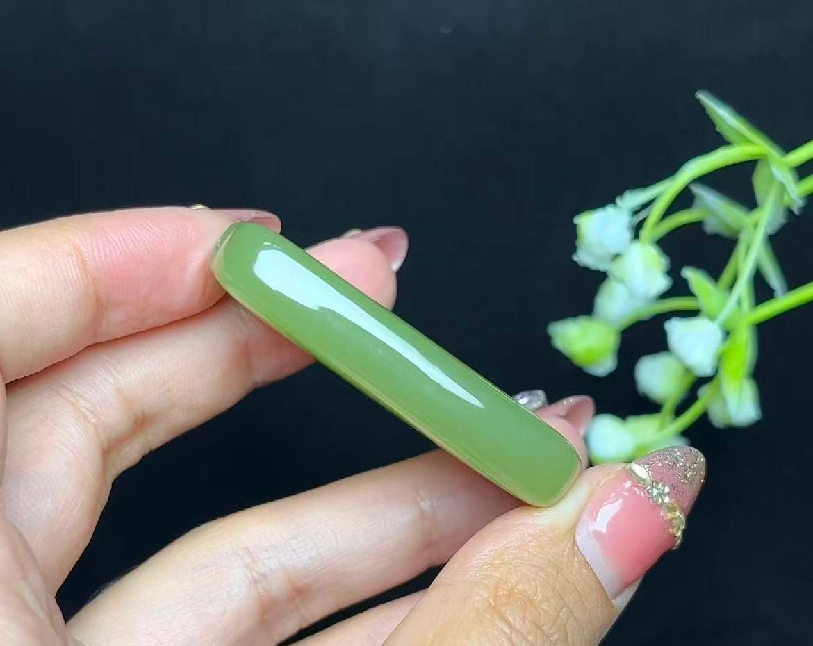 和田玉青黄口平安无事牌（35.5g）