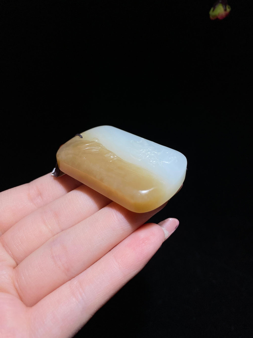 和田玉糖白玉关公挂件（39.2g）