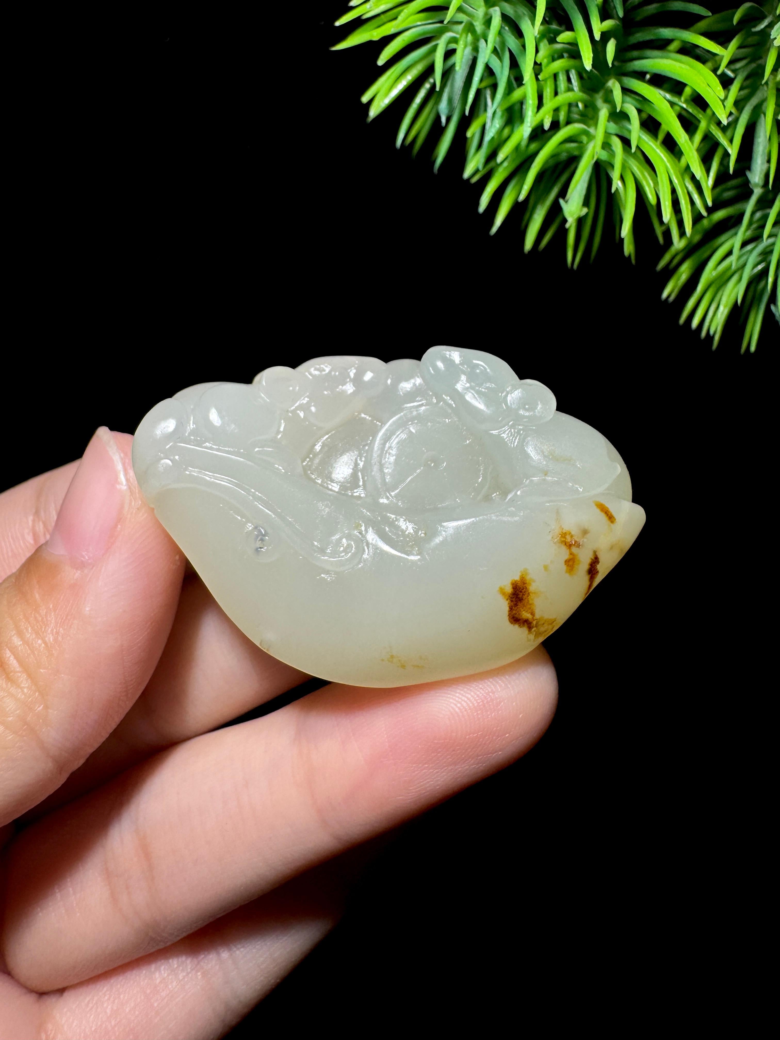 和田玉籽料代代数钱挂件（27.8g）