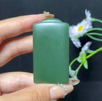 和田玉碧玉平安无事牌（51.2g）