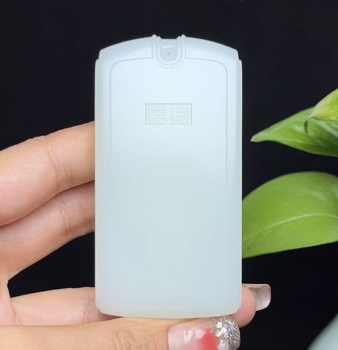 和田玉高品质羊脂玉平安无事牌（95.2g）