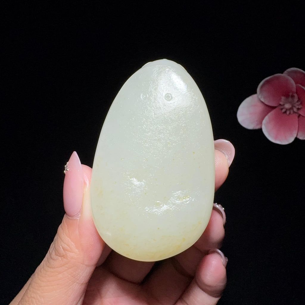 秒杀和田玉籽料平安无事牌（60.5g）