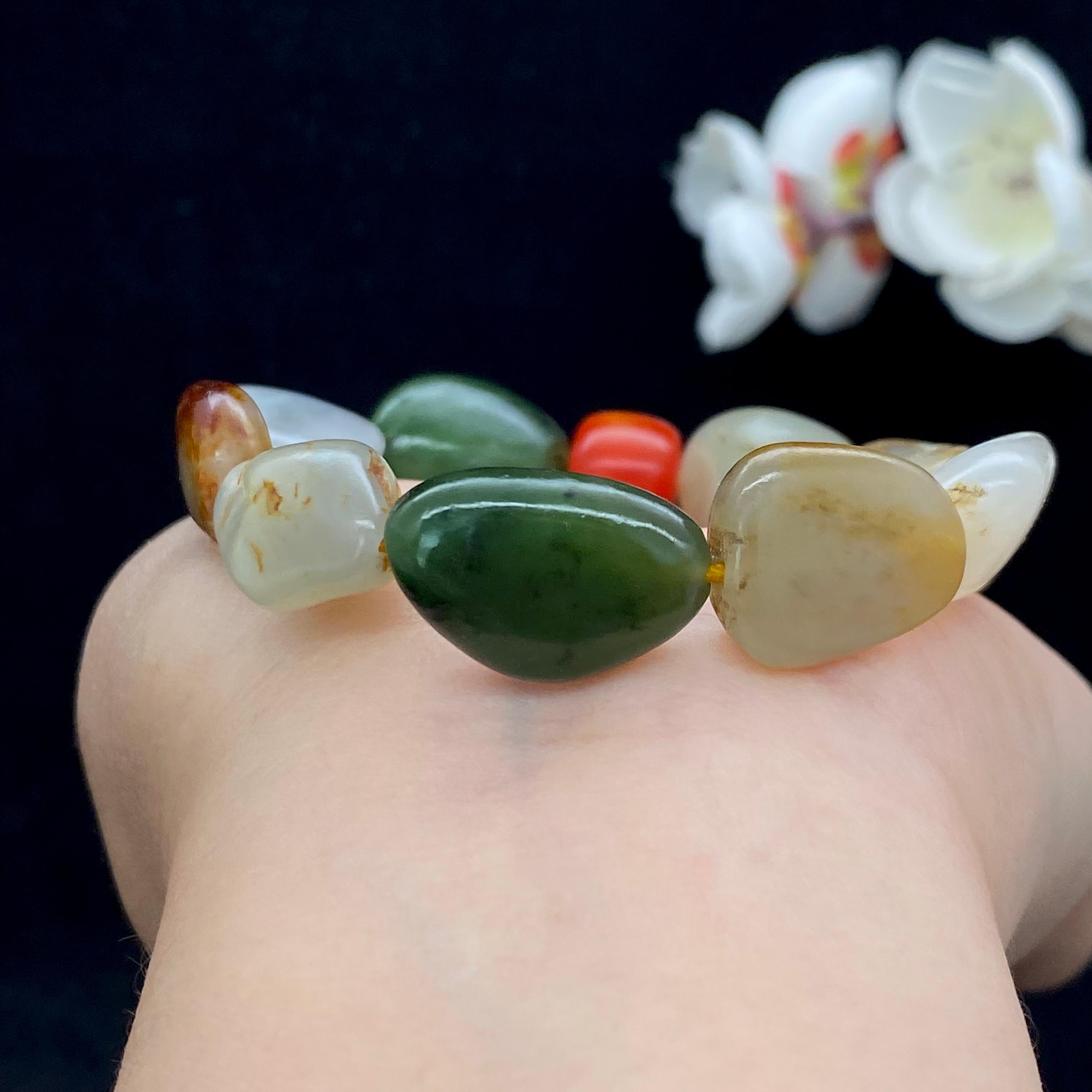 【秒杀】和田玉籽料【精品多宝手串】（32.5g）