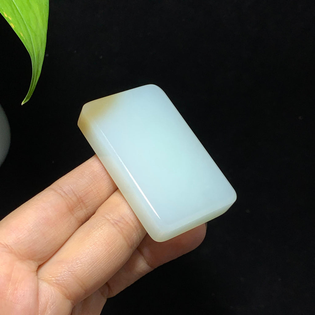 和田山料糖白玉无事牌挂件（53.0g）