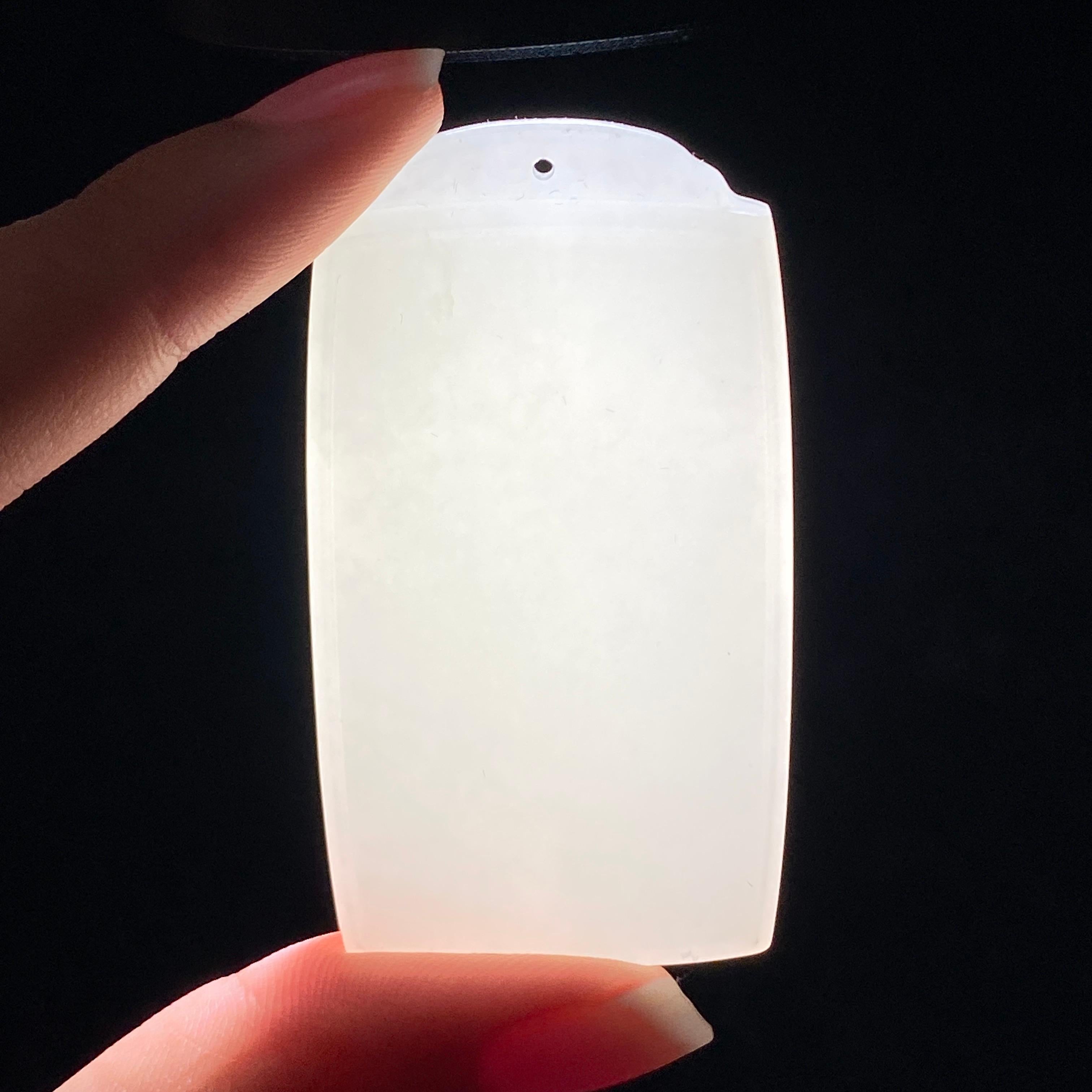 和田玉白玉无事牌（40.9g）