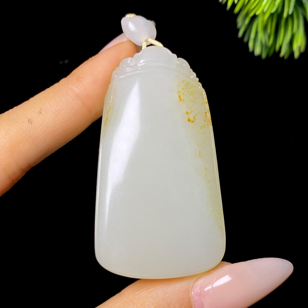和田玉籽料无事牌（37.4g）