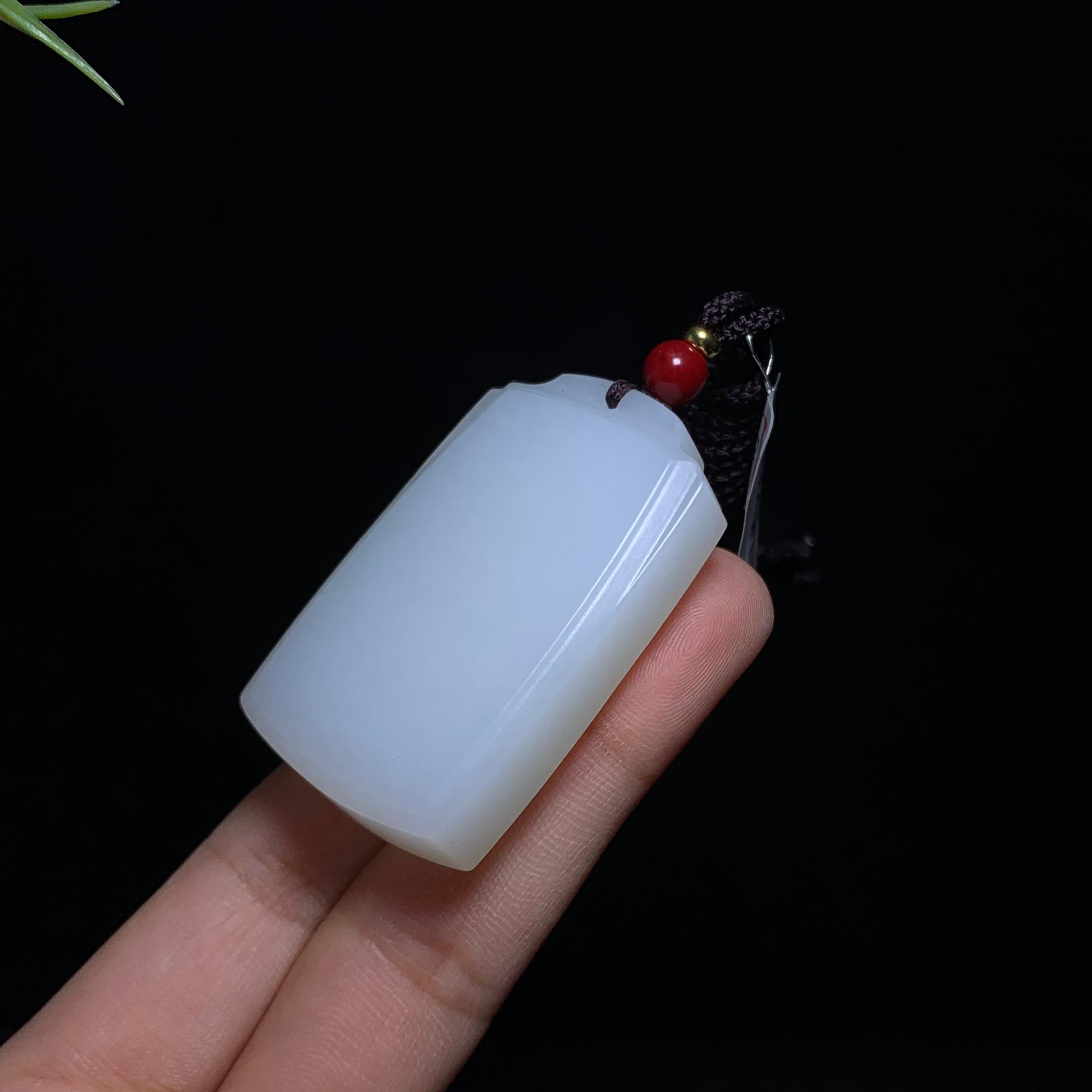 和田玉白玉无事牌（40.0g）
