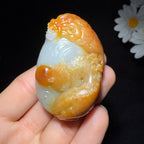 和田玉籽料挂件龙行天下手把件（92.6g）