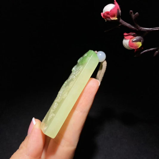 和田玉山流水喜上眉梢挂件（46.5g）