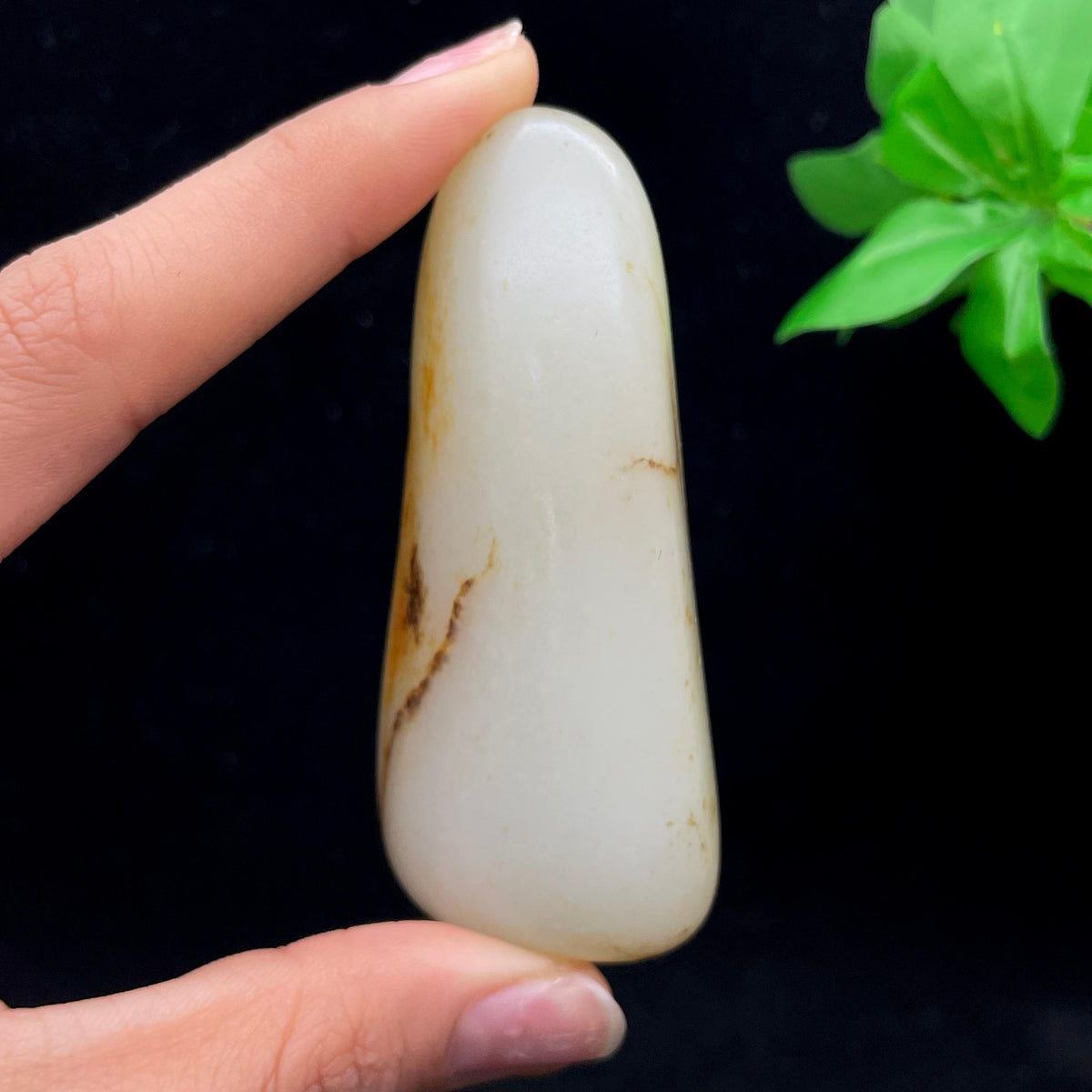 和田玉洒金皮籽料手把件（107.4g）