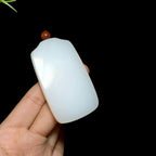 和田羊脂白玉平安无事牌（73.0g）
