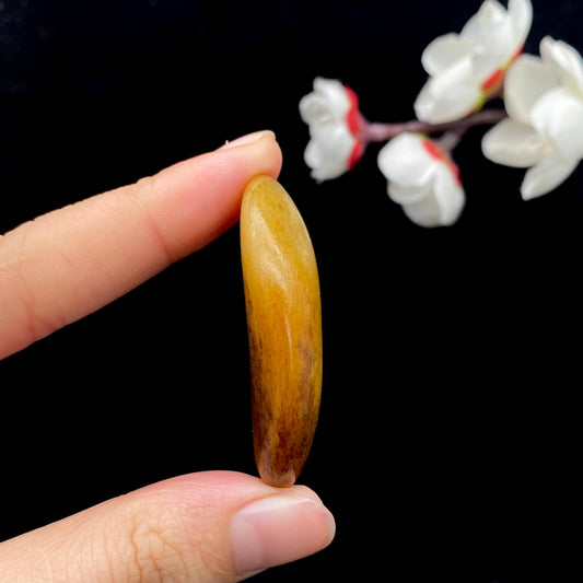 和田玉满黄皮籽料挂件（23g）