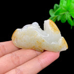 和田玉籽料【马上封侯】手把件（64.7g）
