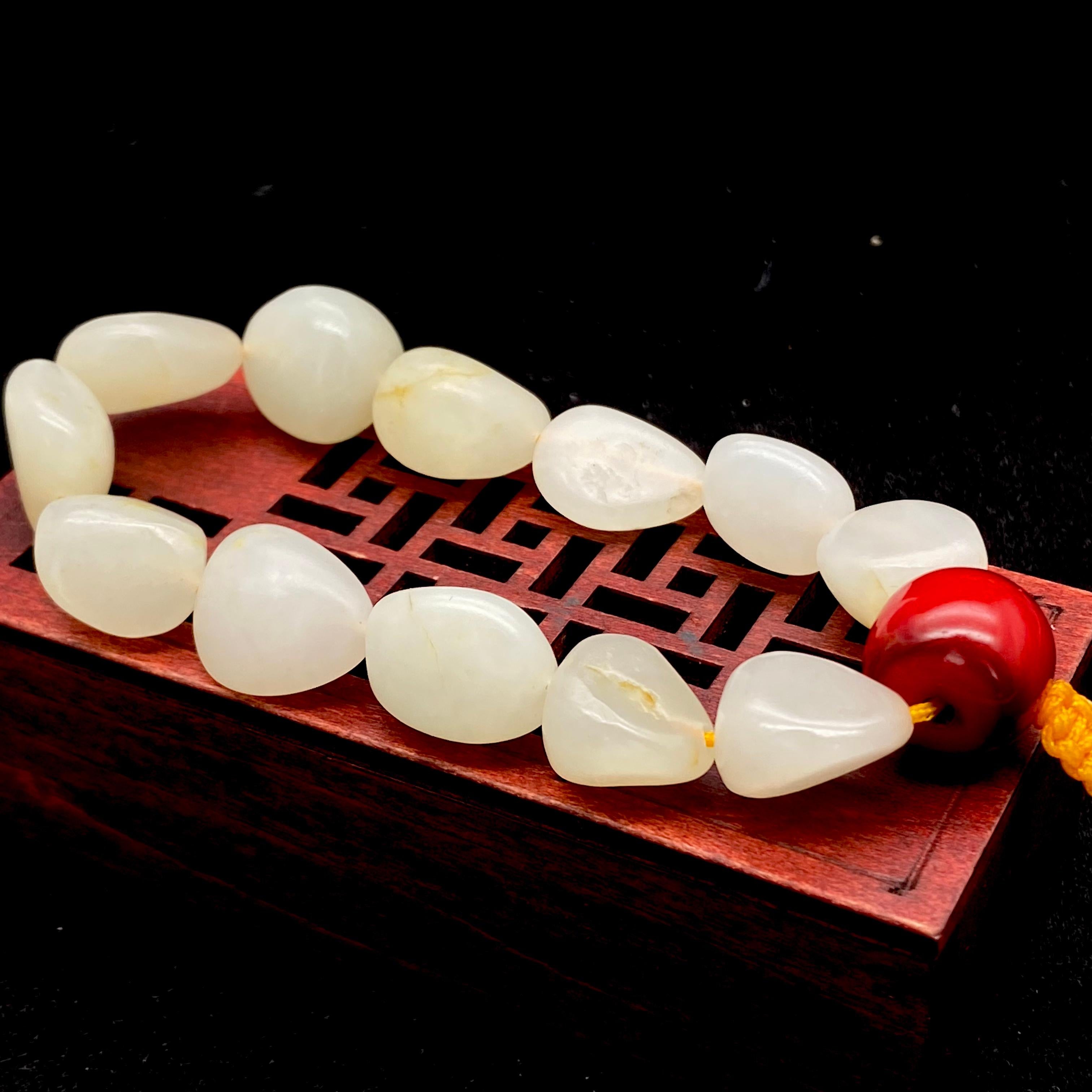 和田玉-白玉【精品手串】（42.4g）