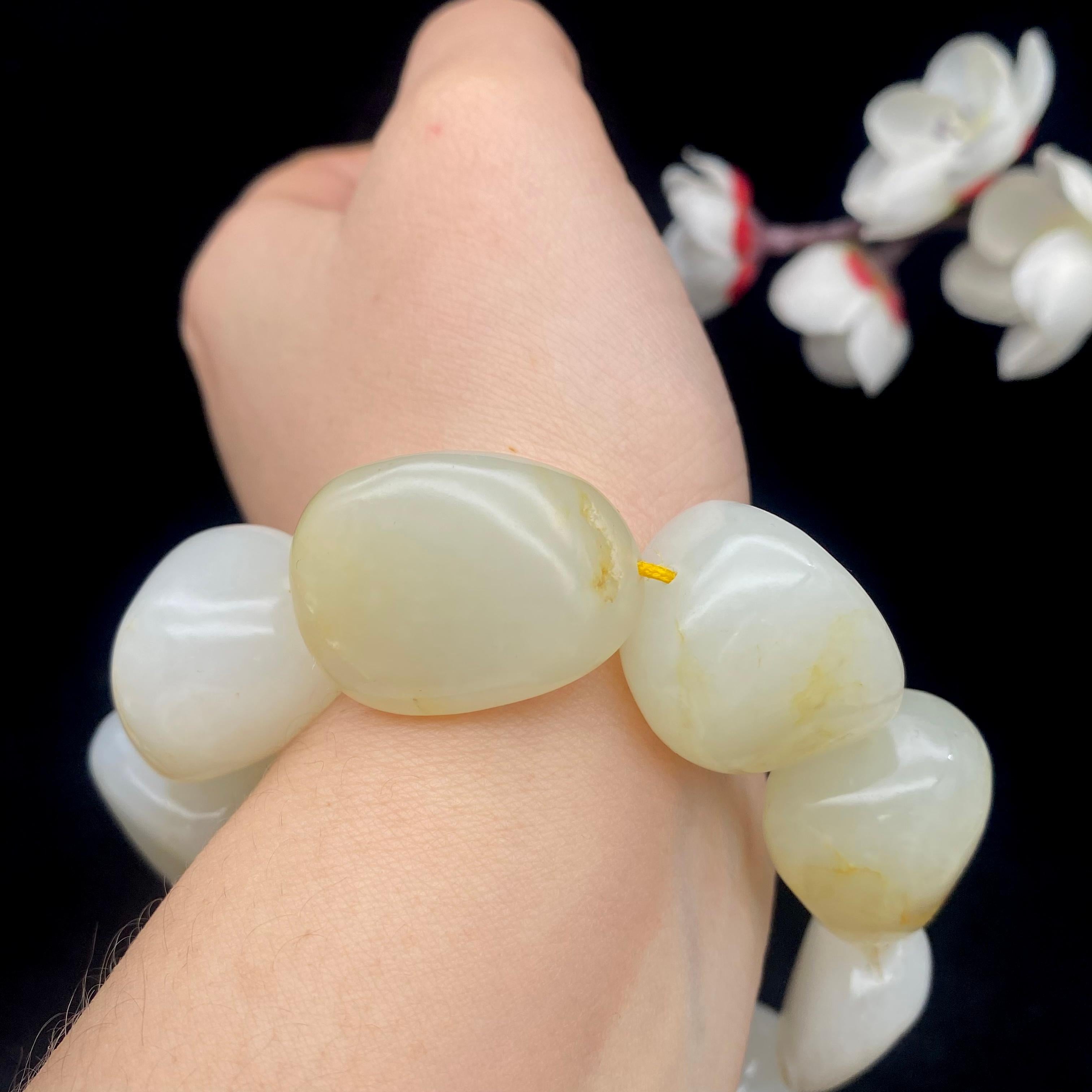 和田玉洒金皮籽料【精品手串】（113.3g）
