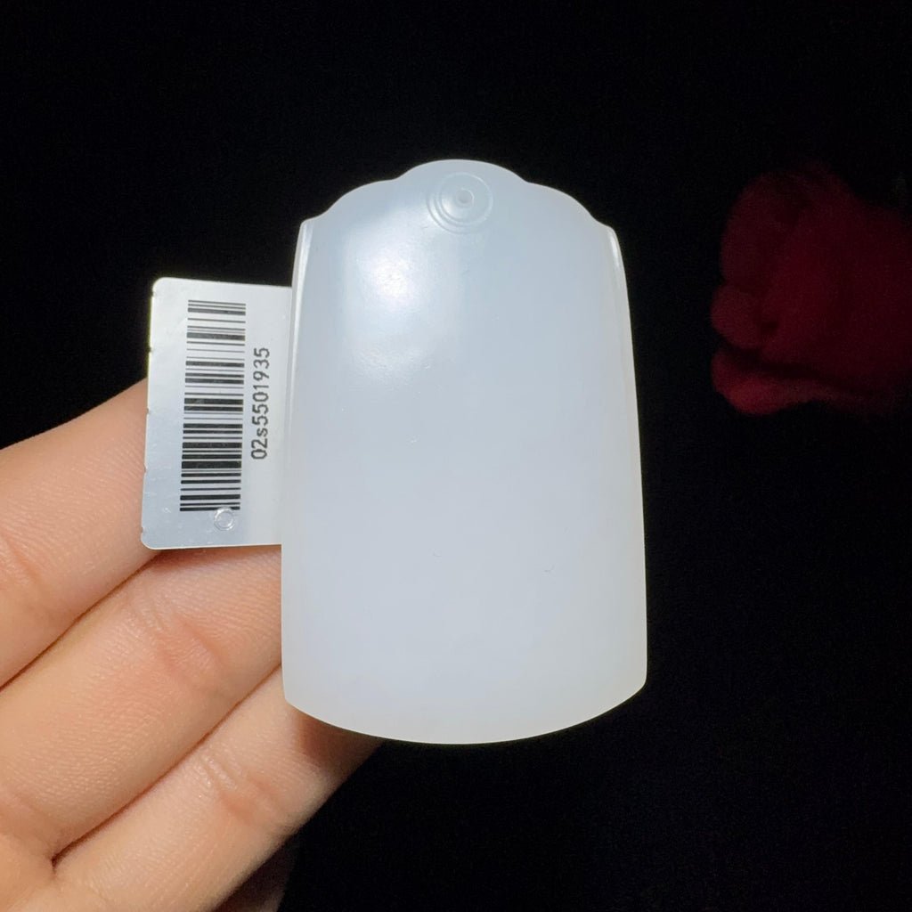 和田玉羊脂白玉平安无事牌对牌（46.5g）
