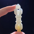 和田玉糖白玉金刚杵吊坠（19.1g）