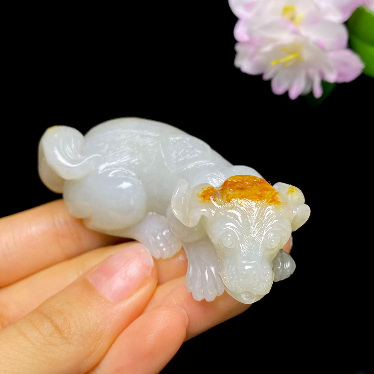 和田玉籽料旺财手把件（69.0g）