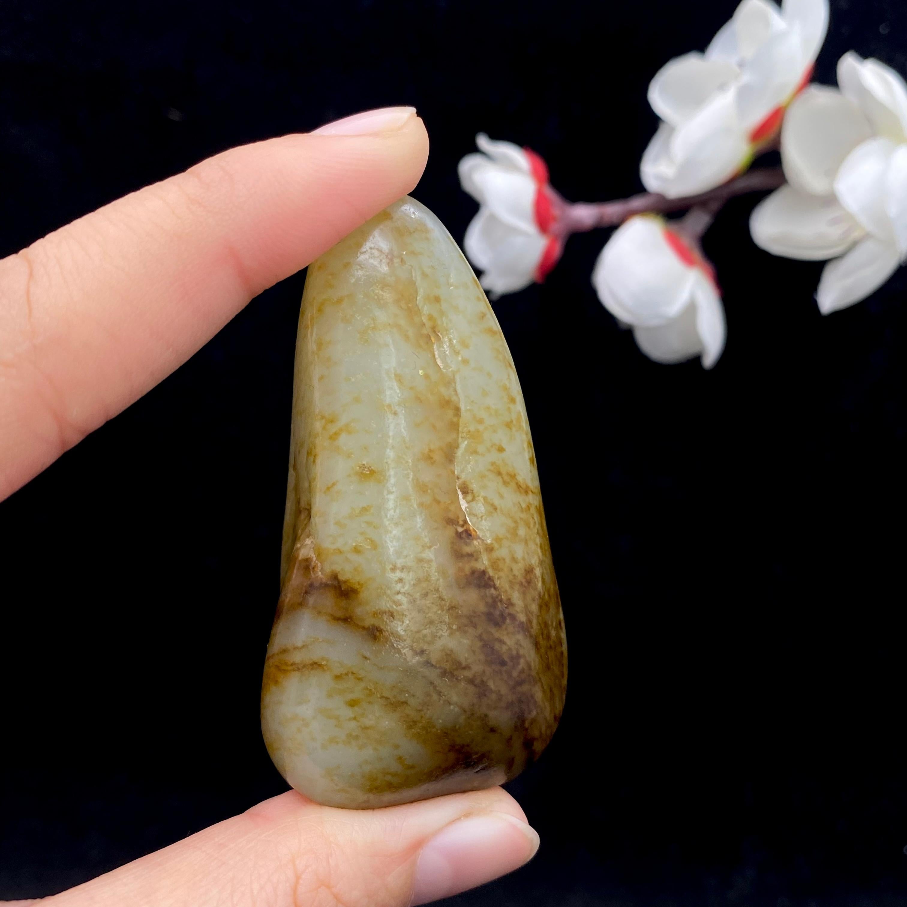 【超值推荐】和田玉洒金皮籽料大挂件（55.4g）