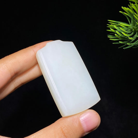 和田玉白玉无事牌（39.1g）