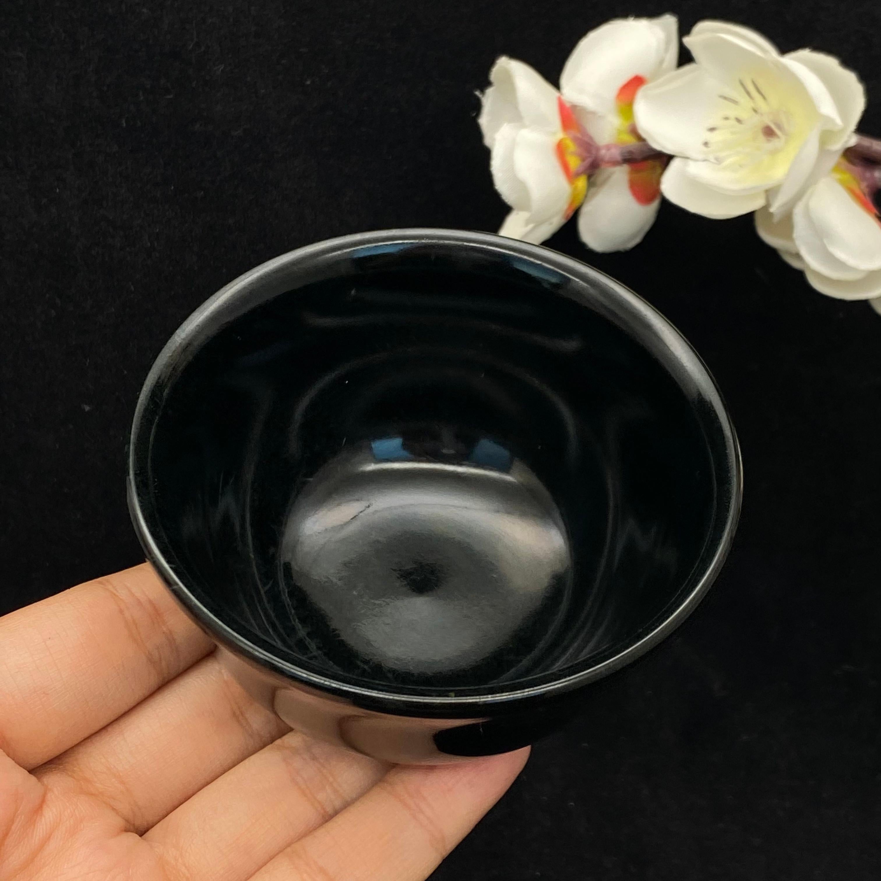 和田玉黑青【茶杯】（108.8g）