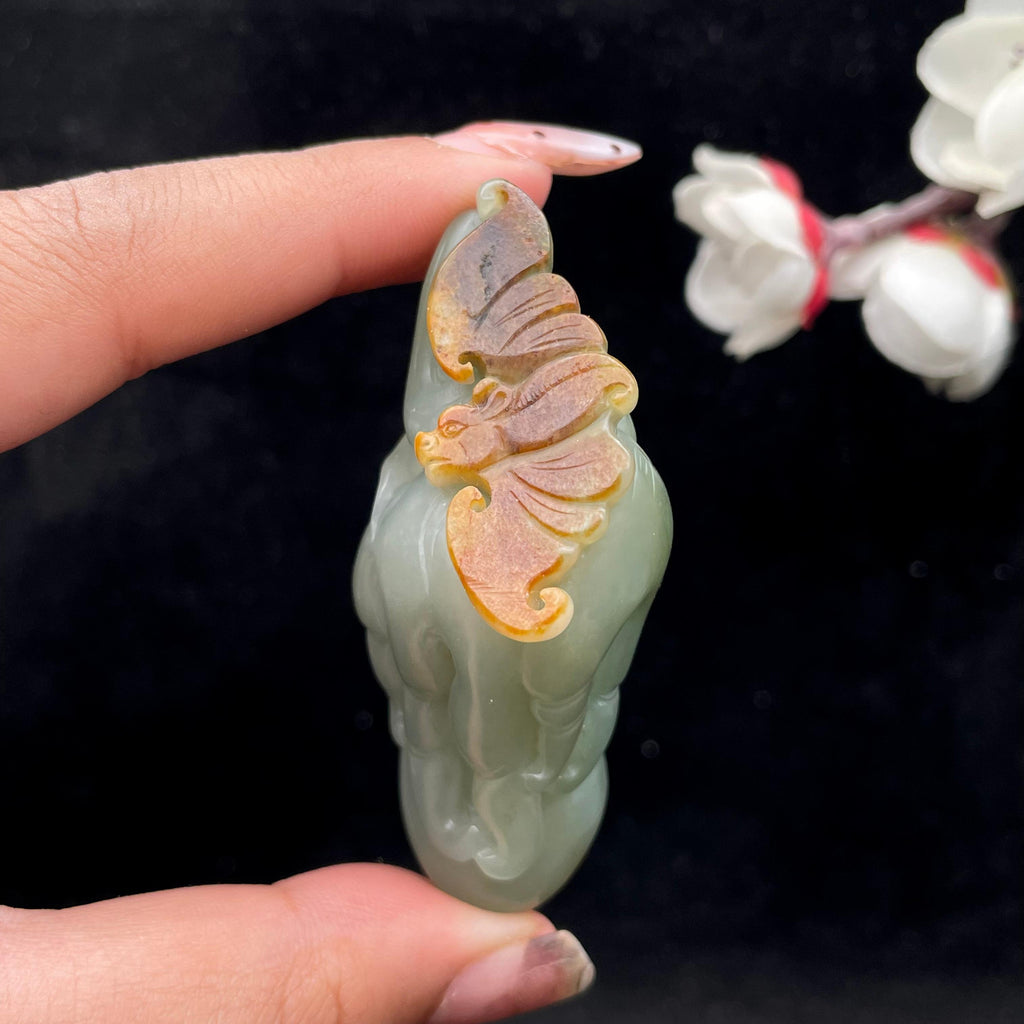 和田玉籽料【福在眼前】挂件（46.5g）