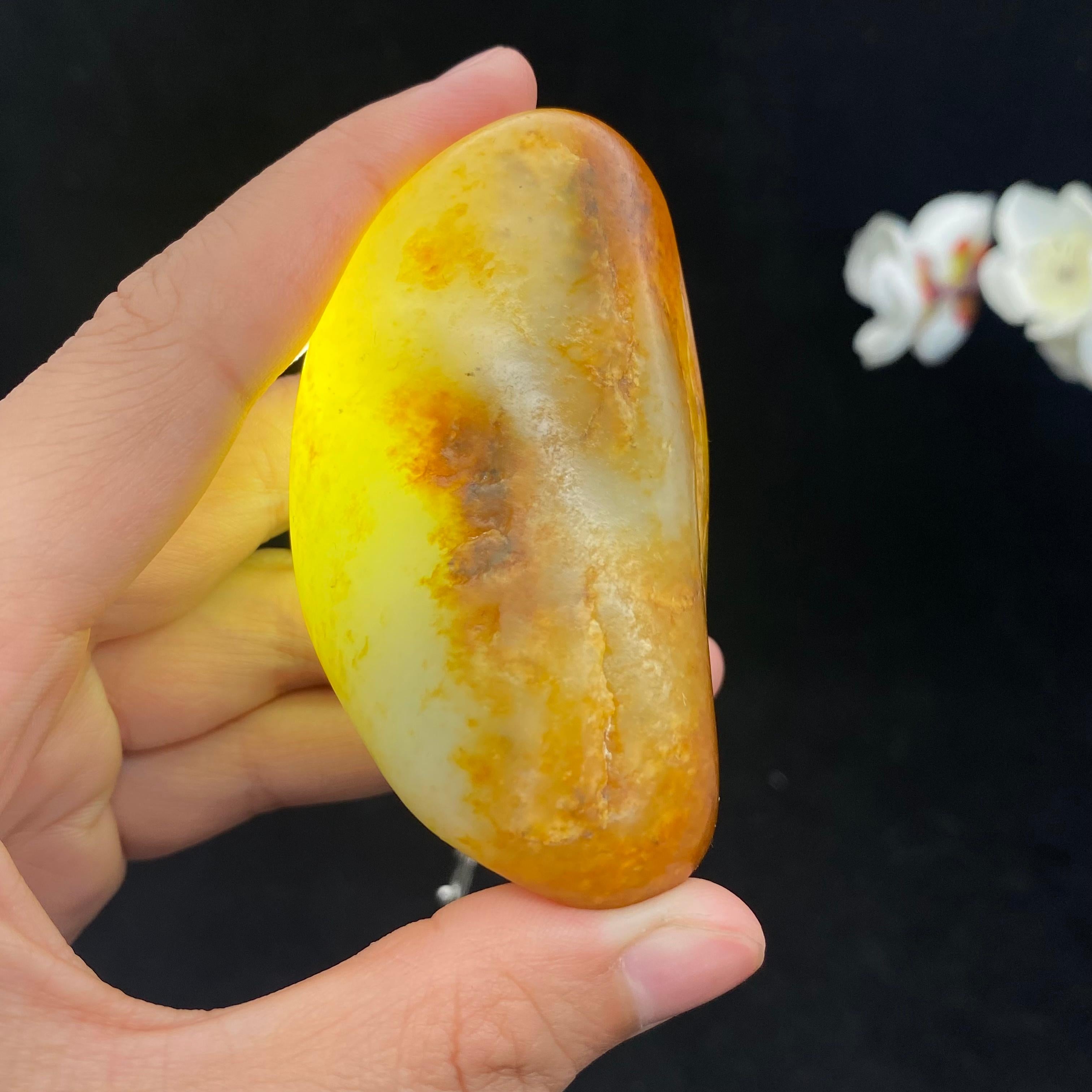 和田玉聚黄皮籽料原石（115.6g）