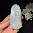和田玉籽料莲花观音（89.6g）