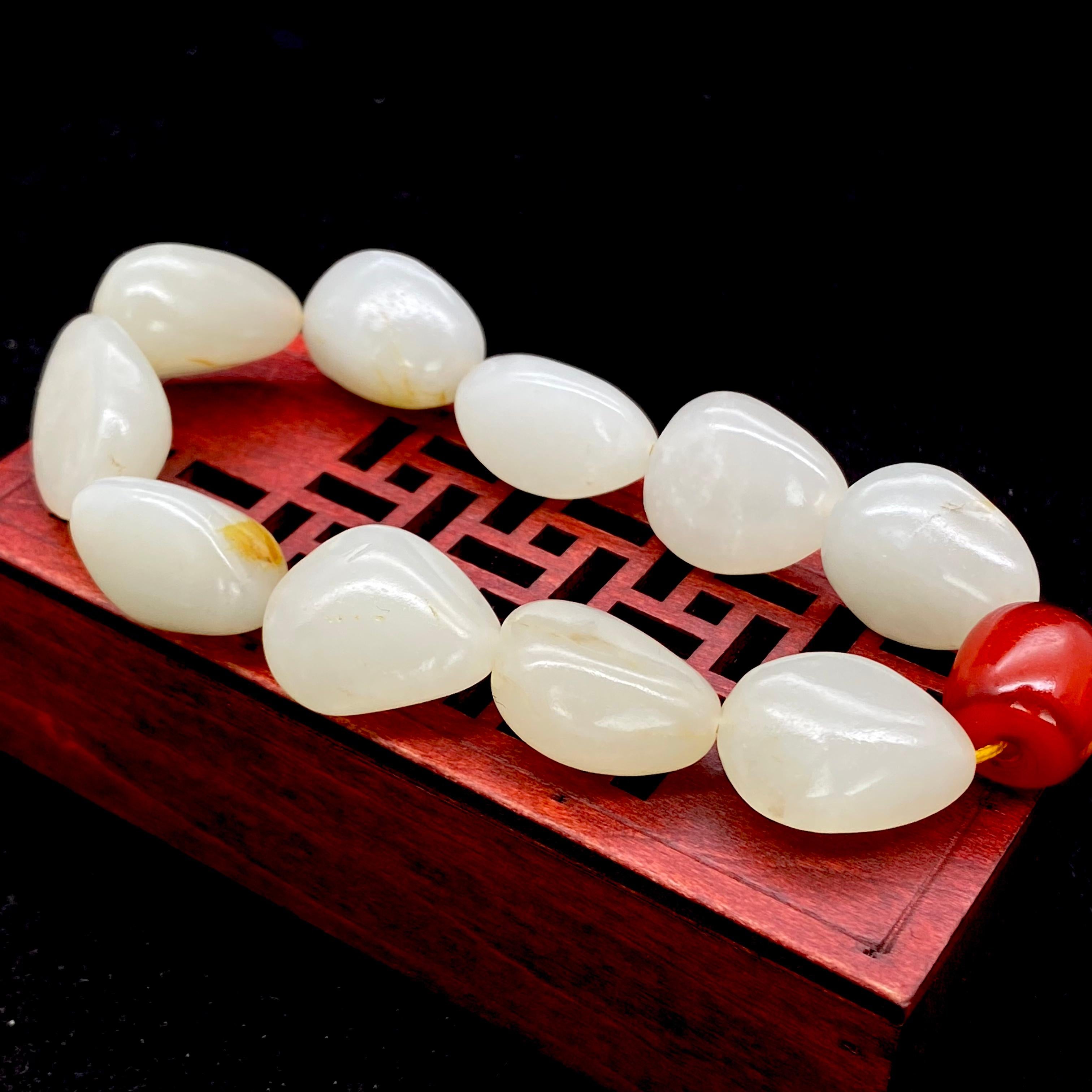 和田玉-白玉【精品手串】（53.7g）
