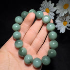 特色和田玉籽料沙枣青圆珠手串（69.1g）