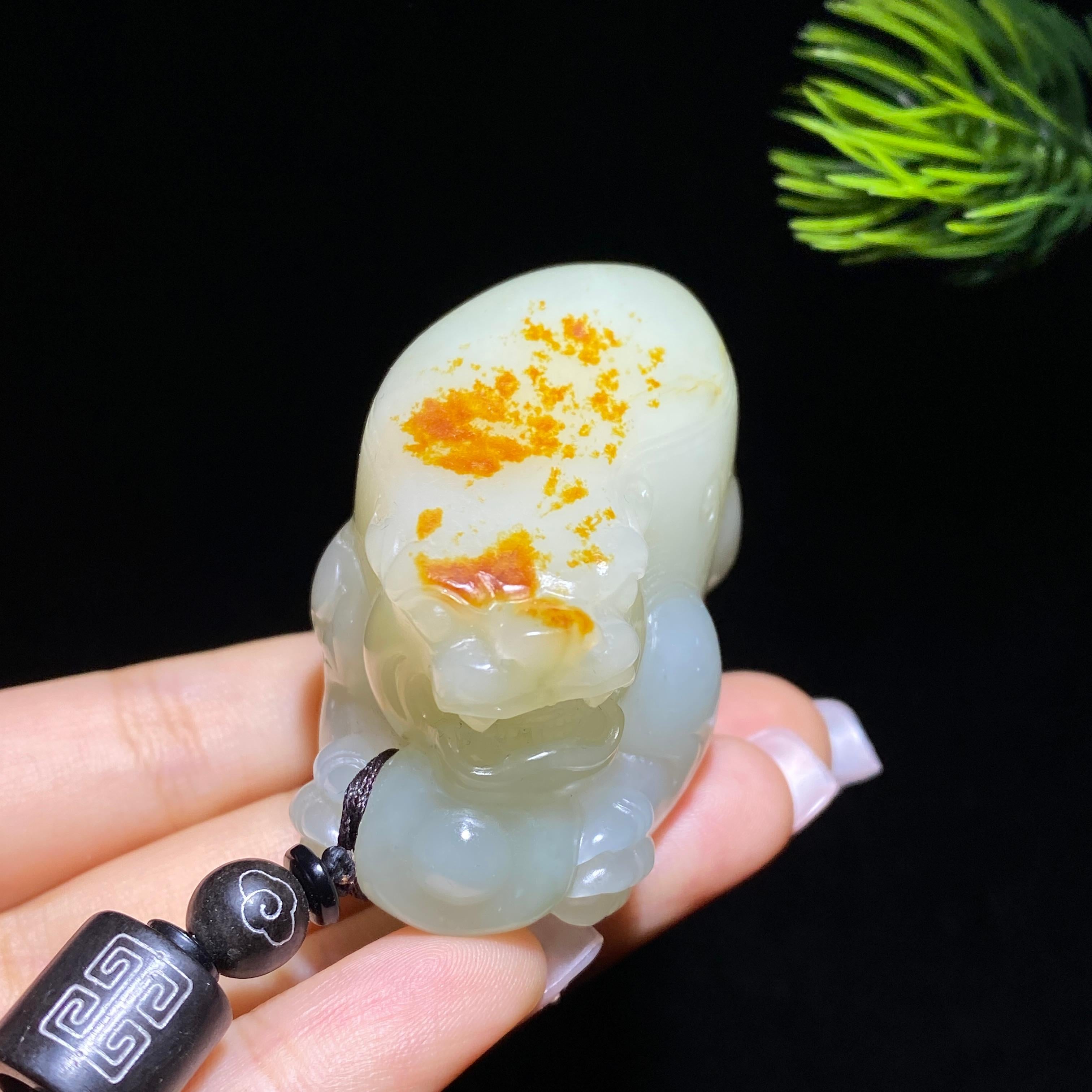 和田玉籽料貔貅把件（128.6g）