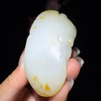 和田玉籽料手把件太平有象（161.7g）