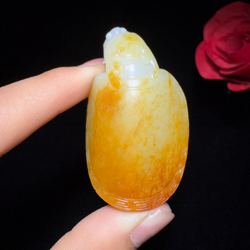 和田玉籽料龙龟挂件（62.5g）