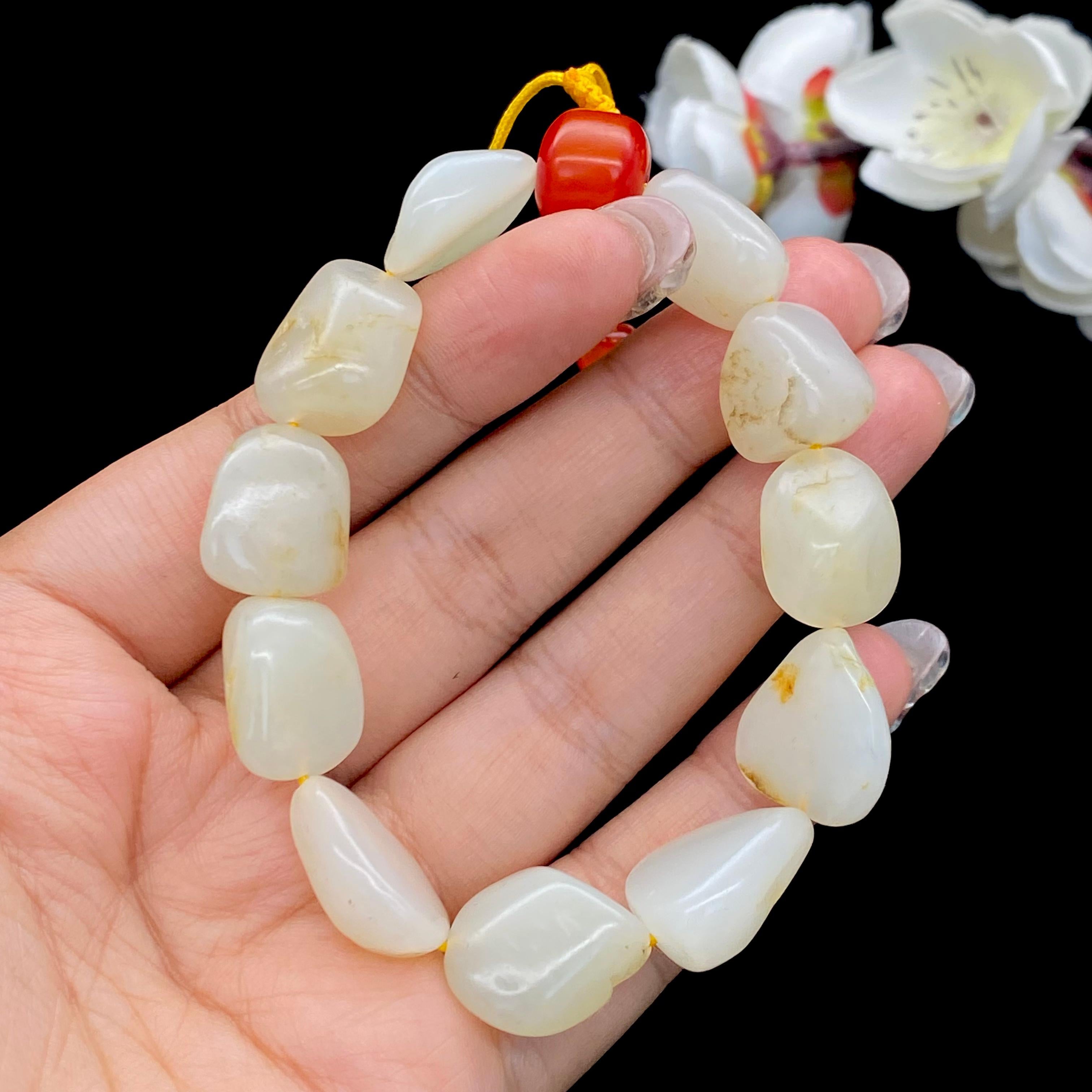 和田玉黄皮【精品手串】（38.7g）