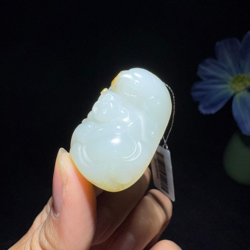 和田玉籽料挂件佛公（27.5g）