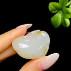 和田玉籽料如意锁HZ2606073049（21.0g）