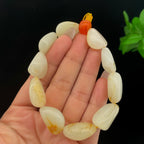 和田玉洒金皮籽料【精品手串】（45.7g）
