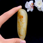 和田玉洒红皮籽料原石（139.5g）