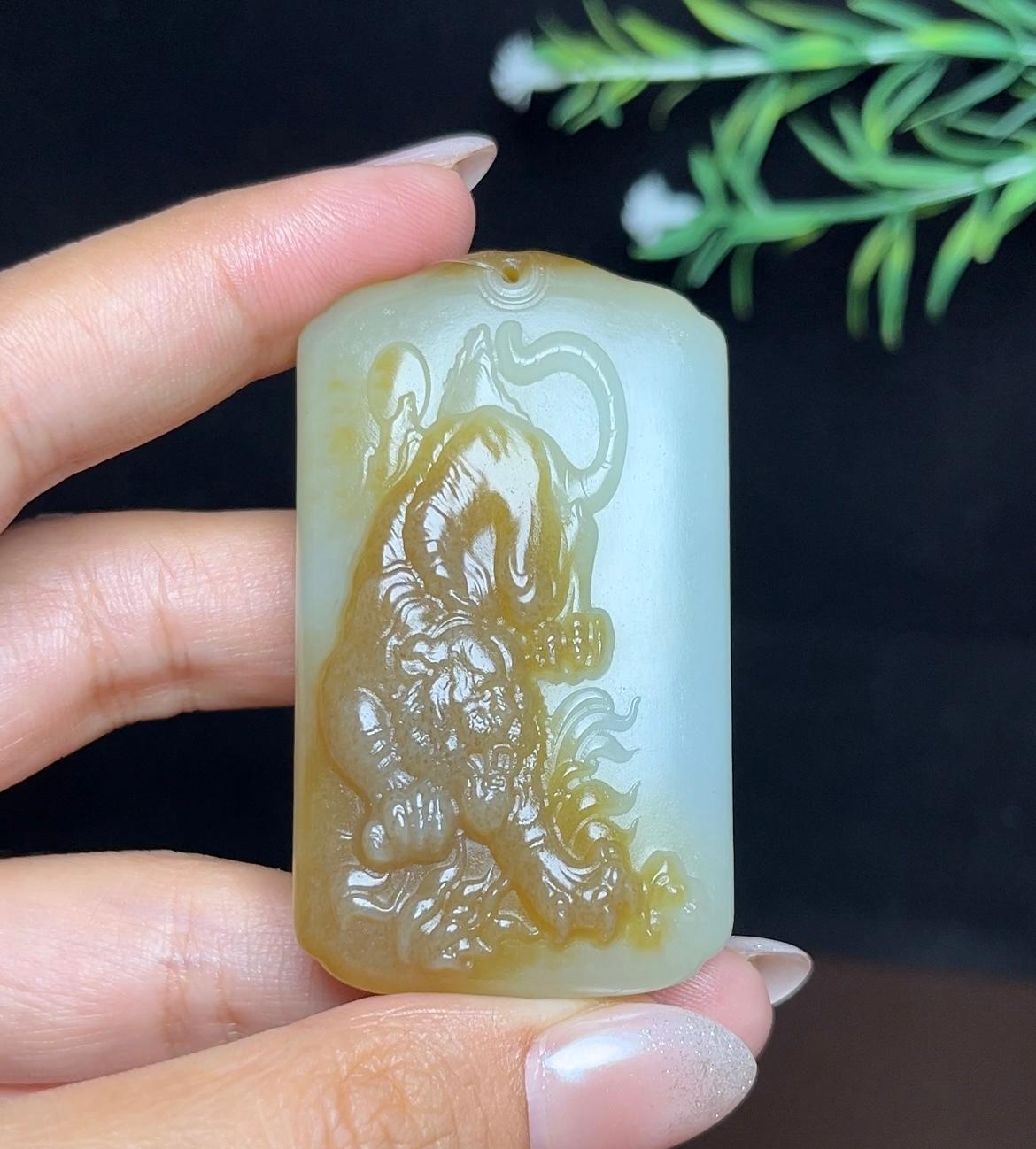 和田玉糖白下山虎（70.0g）