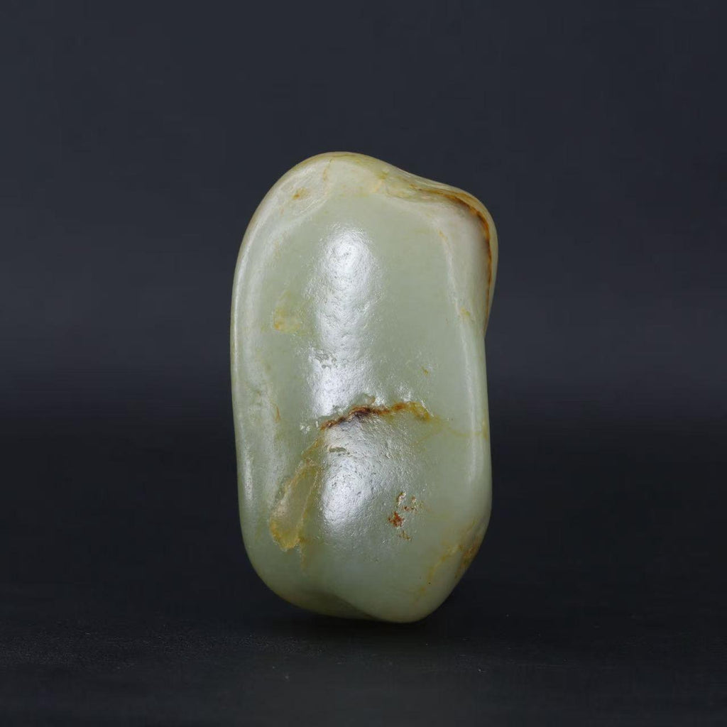 和田玉洒金皮籽料手把件（93.7g）