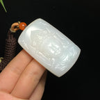 传承级和田山料羊脂白玉观音牌（57.7g）