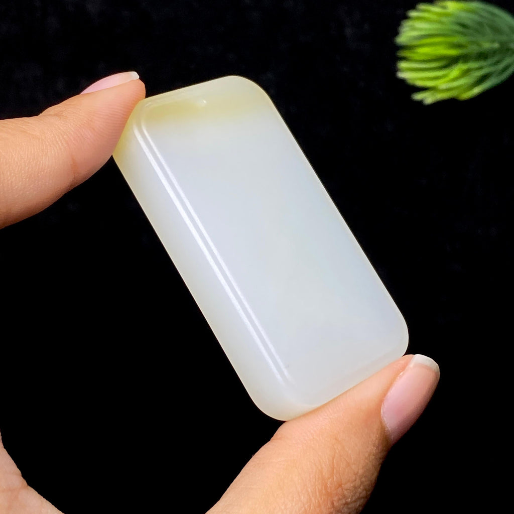 和田玉糖白无事牌（38.0g）