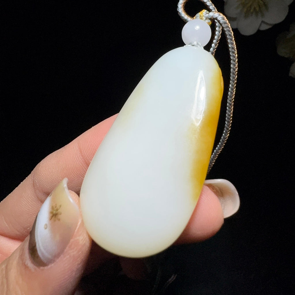 精品特色和田玉糖白挂件佛公（36.7g）