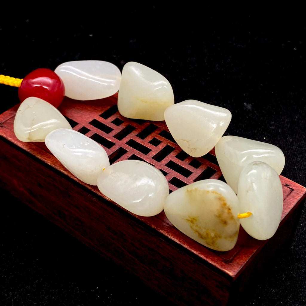 和田玉白玉【精品手串】（69.7g）