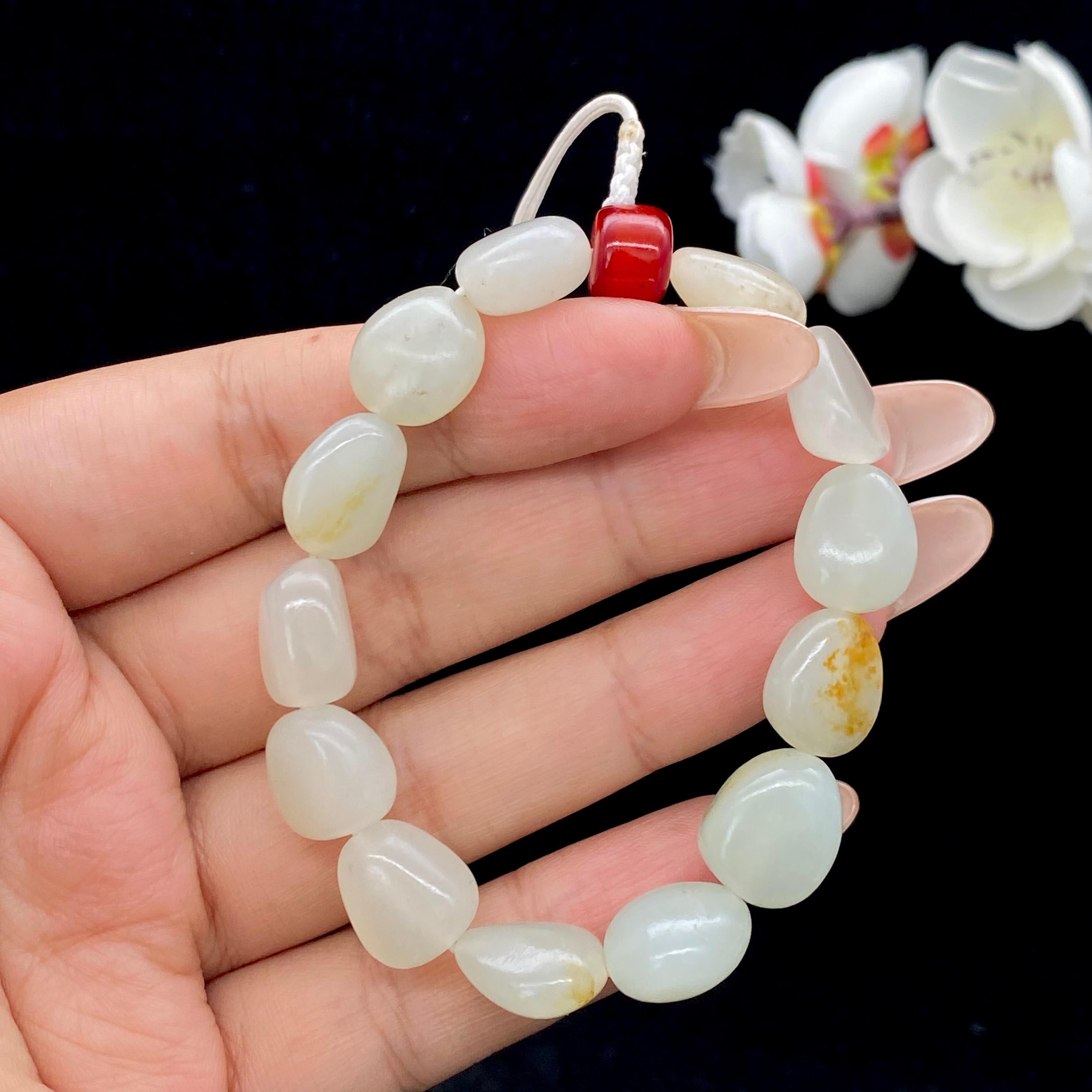 【秒杀】和田玉洒金皮籽料【精品手串】（24.5g）