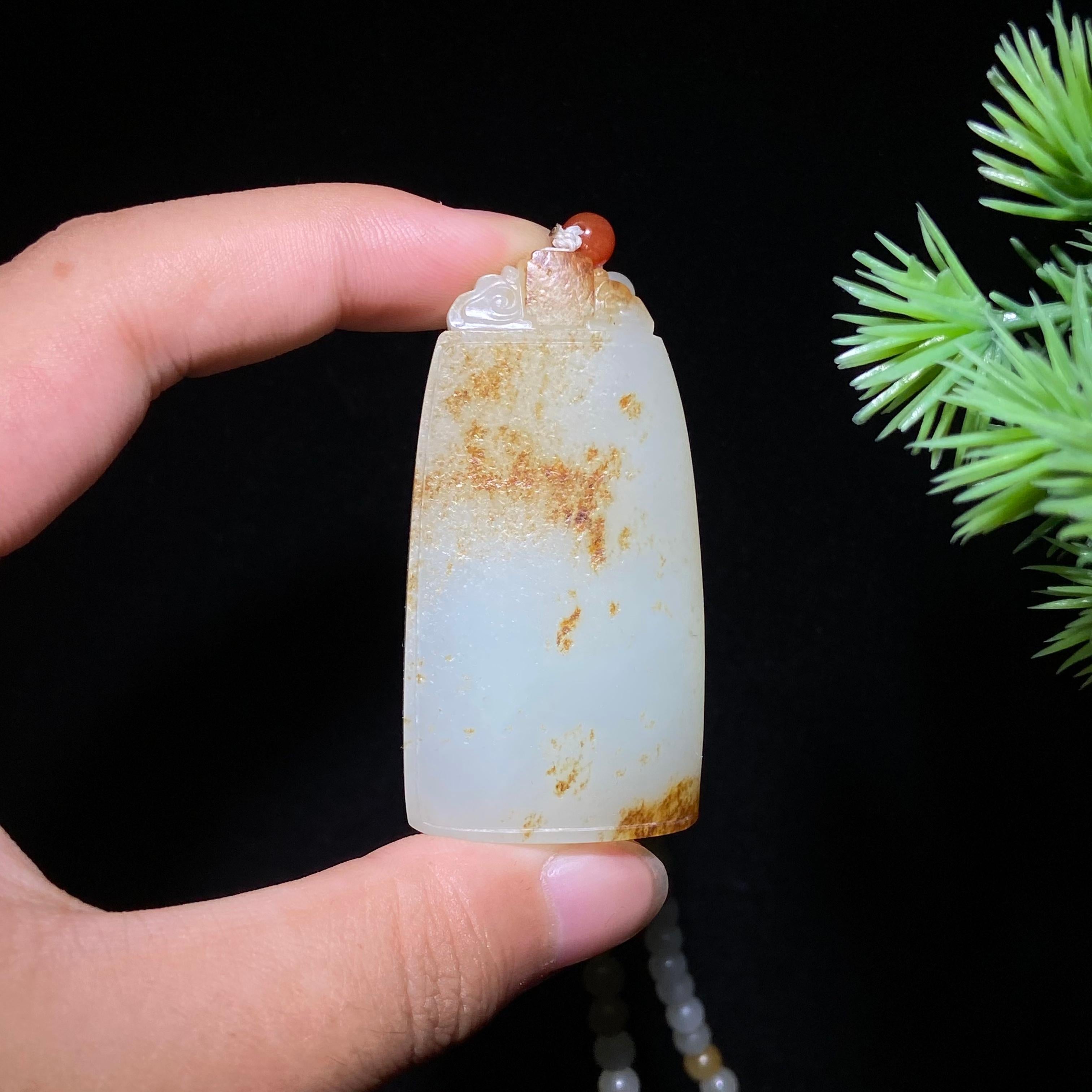 和田玉籽料无事牌（32.7g）