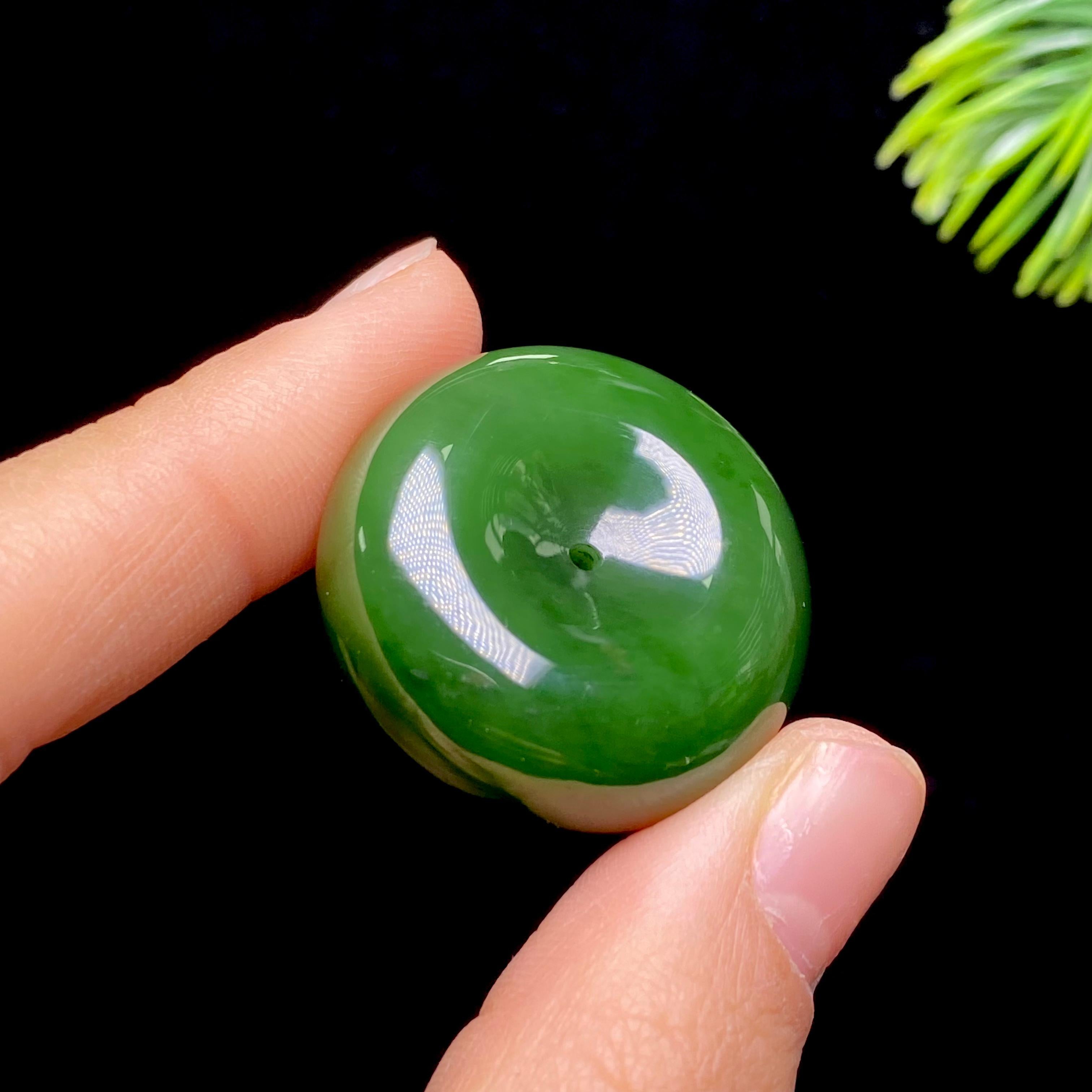 和田玉碧玉平安扣（20.0g）