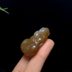 和田糖白玉财神吊坠（18.7g）